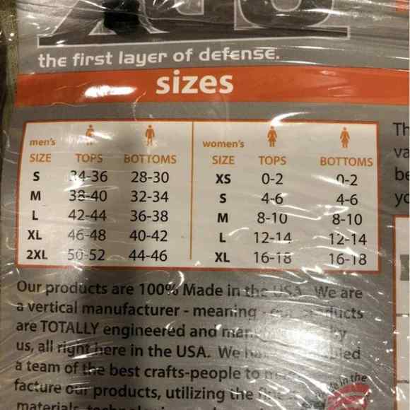 L Set XGO Mid-weight Tech Waffle Phase 2 Thermal Long sleeve Shirt & Pants Large - Picture 3 of 5